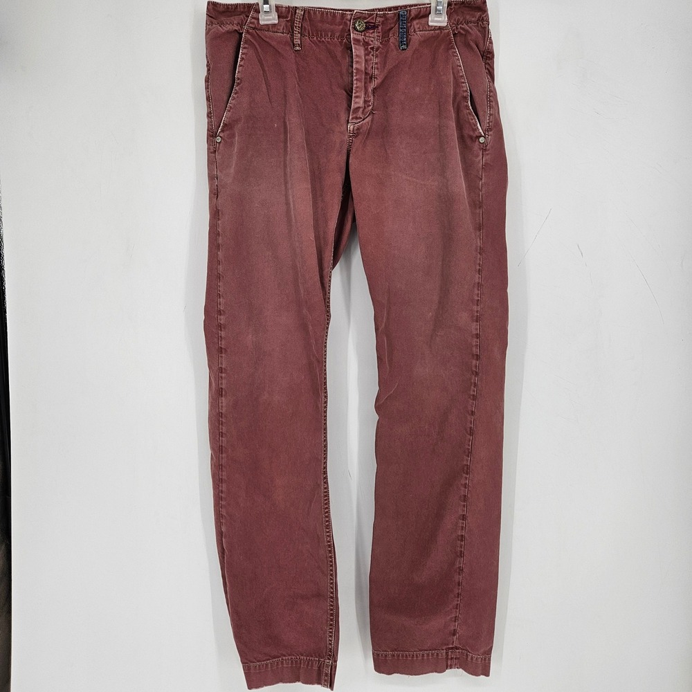 Robert Graham Jeans Mens‎ 34x32 Classic Yates Pink Denim Distressed Casual